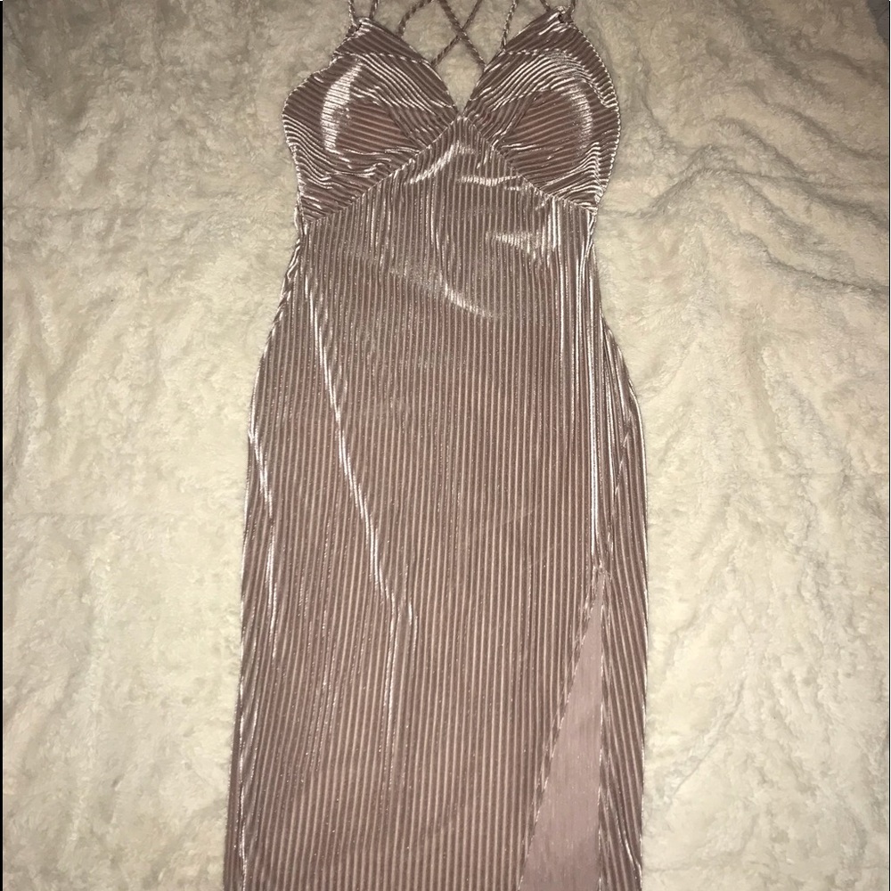 velvety bodycon dress